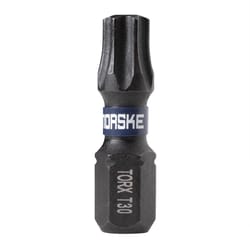 Norske Torx T30 X 1 in. L Impact Torsion Bit S2 Tool Steel 1 each