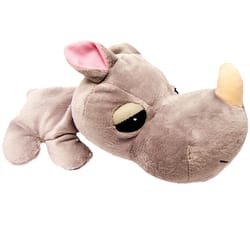 FatHedz Gray Plush Rhino Dog Toy Mini 1 pk