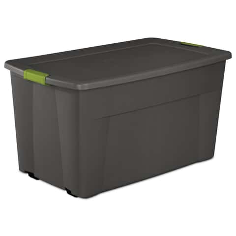 Sterilite 45 gal Gray Storage Tote w/Wheels 19-1/2 in. H X 36- 5/8 in. W X  21 in. D Stackable - Ace Hardware