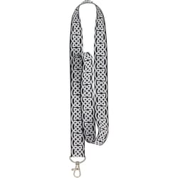 HILLMAN Polyester Black/White Decorative Key Chain Lanyard