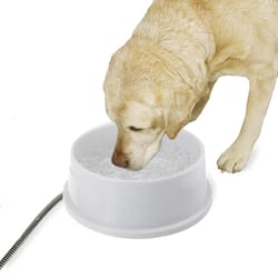 K&H Pet Prodcuts Gray Plastic 1.5 gal Heated Pet Bowl For All Pets