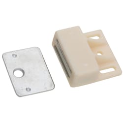 National Hardware 1-5/32 in. W X 1 in. L White Metal Magnetic Catch 1 pk