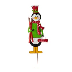 Glitzhome 36 in. Penguin Yard Stake