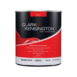 Clark+Kensington Flat Designer White Paint + Primer Interior 1 qt