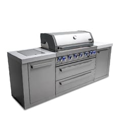 Mont Alpi Island 6 Burner Natural Gas/Propane Grill Silver