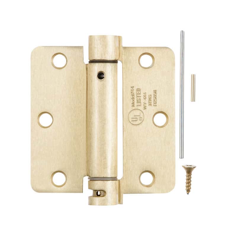 Ace 3.5 in. L Satin Brass Self Closing Hinge 1 pk Ace Hardware