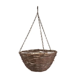 Panacea Rattan Hanging Basket Brown