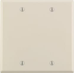 Leviton Almond 2 gang Thermoset Plastic Blank Wall Plate 1 pk