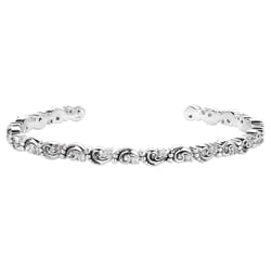 Montana Silversmiths Women's Windblown Elegance Crystal Silver Bracelet One Size Fits Most