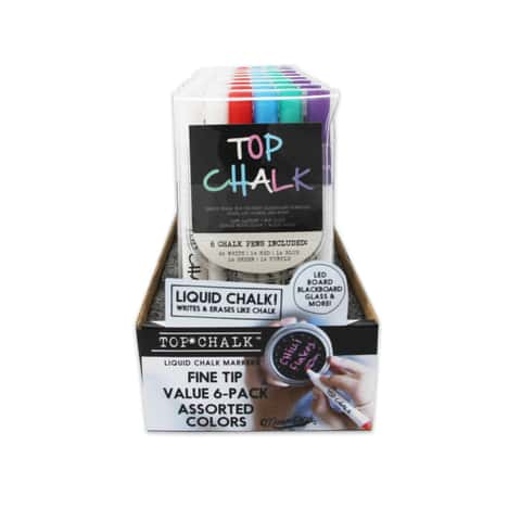 Top Chalk - Liquid Chalk Markers - 6 Pack