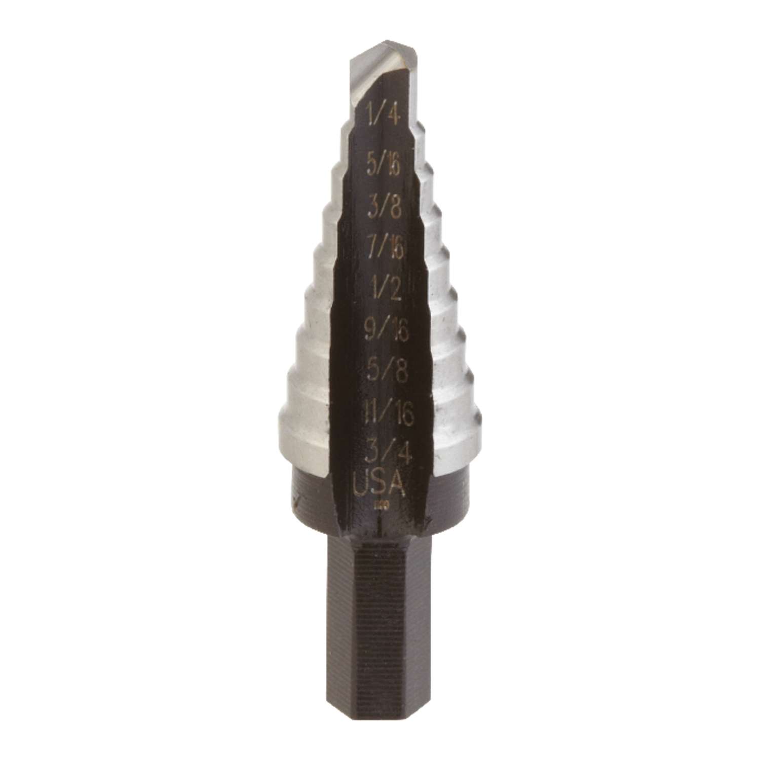 Irwin Unibit 1/4 to 3/4 in. x 6 in. L High Speed Steel Step Drill Bit 1
