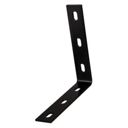 Hampton 7 in. H X 1-1/2 in. W Black Steel Inside L Corner Brace