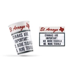 EL Arroyo Commas are important: No More Tequila... No, More Tequila Party Cups Paper 12 pk