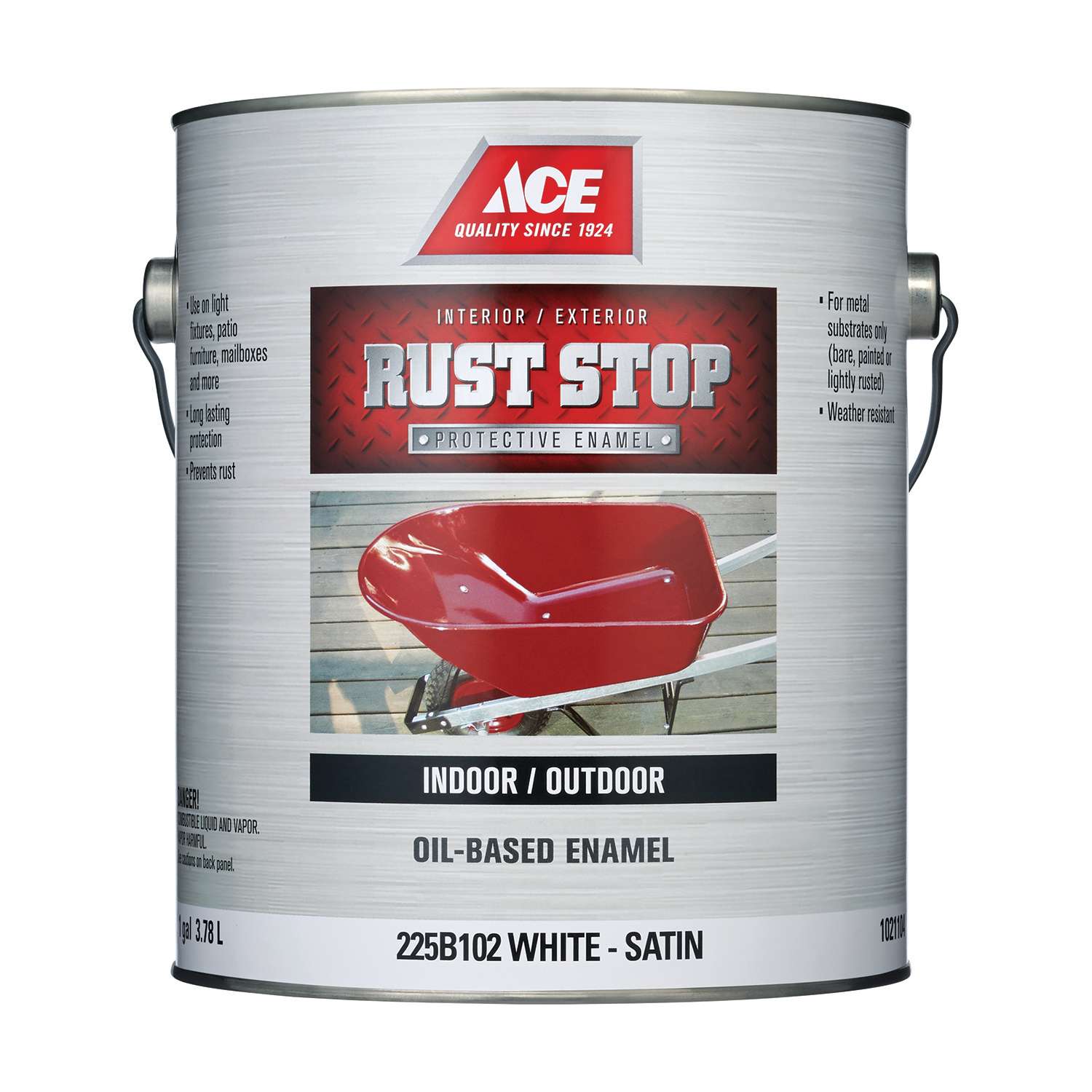 Ace Rust Stop Indoor and Outdoor Satin White OilBased Enamel Rust