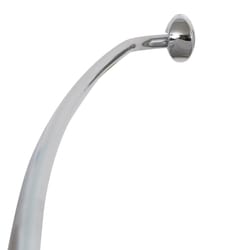 Zenna Home NeverRust Adjustable Curved Shower Rod 72 in. L Chrome