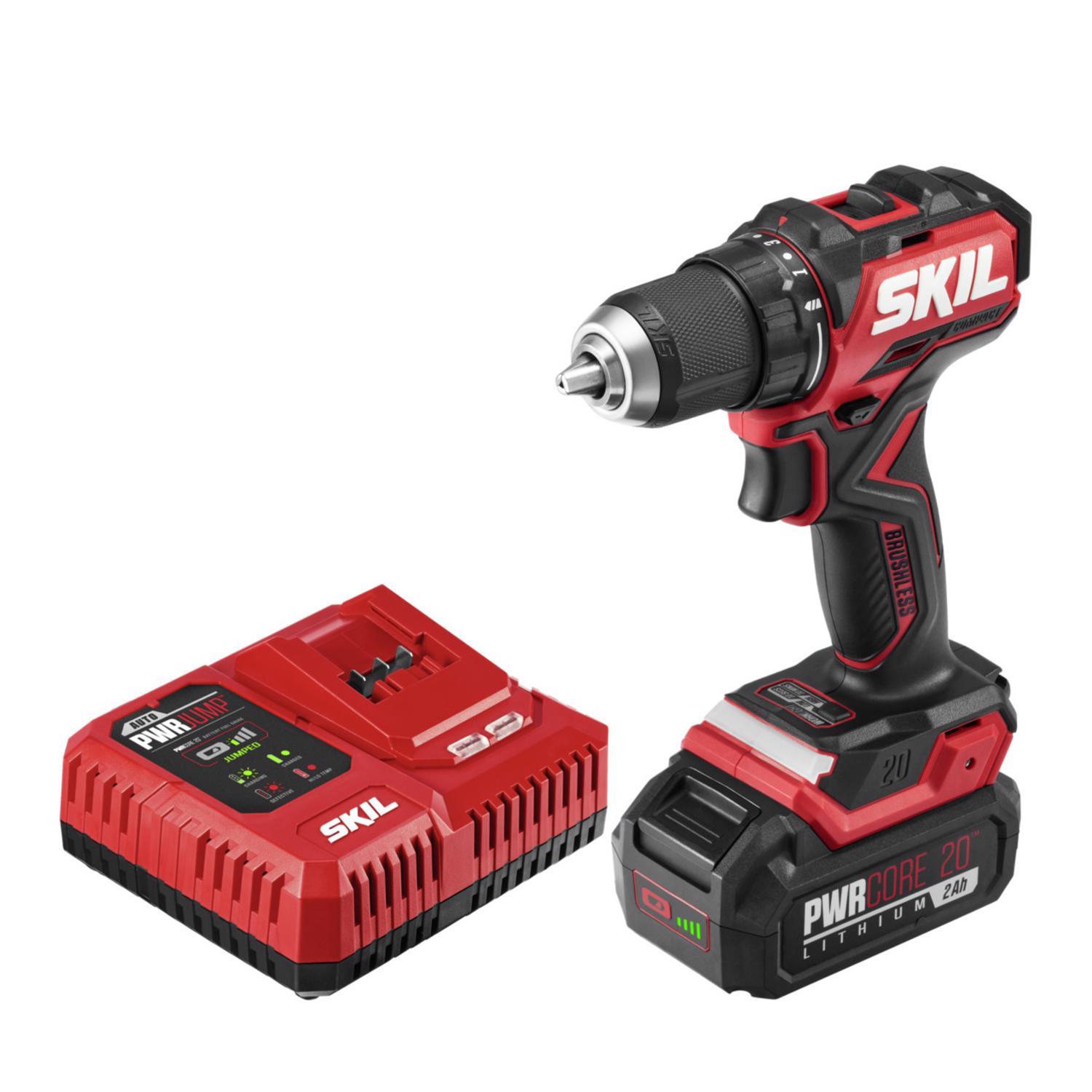 Photos - Drill / Screwdriver Skil 20V PWR CORE 20 1/2 in. Brushless Cordless Drill/Driver Kit (Battery 