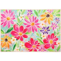 Olivia's Home 22 in. W X 32 in. L Multicolored Crystal Floral Garden Polyester Accent Rug