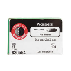 HILLMAN Stainless Steel .164 in. Flat Washer 100 pk