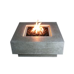 Elementi 36 in. W Concrete Manhattan Square Propane Fire Table