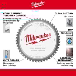 Milwaukee 7-1/4 in. D X 5/8 in. Carbide Tipped Circular Saw Blade 48 teeth 1 pk
