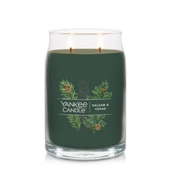 Yankee Candle Signature Green Balsam & Cedar Scent Candle Jar 20 oz