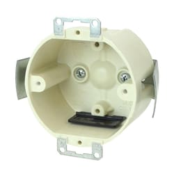 Allied Moulded Old Work 14 cu in Round Fiberglass 1 gang Outlet Box Beige