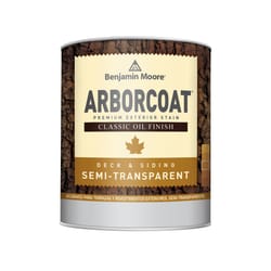Benjamin Moore Arborcoat Semi-Transparent Tintable Flat Clear Alkyd Deck and Siding Stain 1 qt