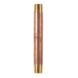 JMF Company 1/2 in. MPT X 1/2 in. D MPT Brass Nipple 6 in. L