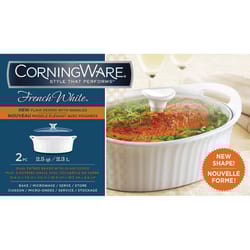 CorningWare 8.5 in. W X 12-3/4 in. L Casserole Pan White