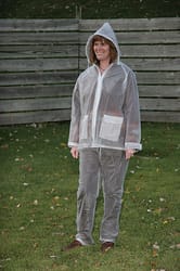 Boulder Creek Clear Vinyl Three Piece Rain Suit Large