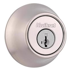 Kwikset SmartKey Security Satin Nickel Metal Single Cylinder Deadbolt