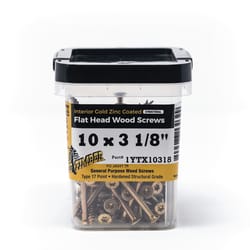 Big Timber No. 10 X 3-1/8 in. L Star Yellow Zinc Wood Screws 1 lb 61 pk