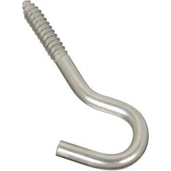 National Hardware Silver Stainless Steel 4-7/8 in. L Screw Hook 220 lb 1 pk