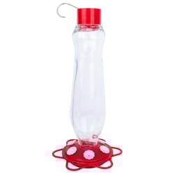 Backyard Essentials Hummingbird 30 oz Glass/Plastic Bottle Nectar Bird Feeder 6 ports