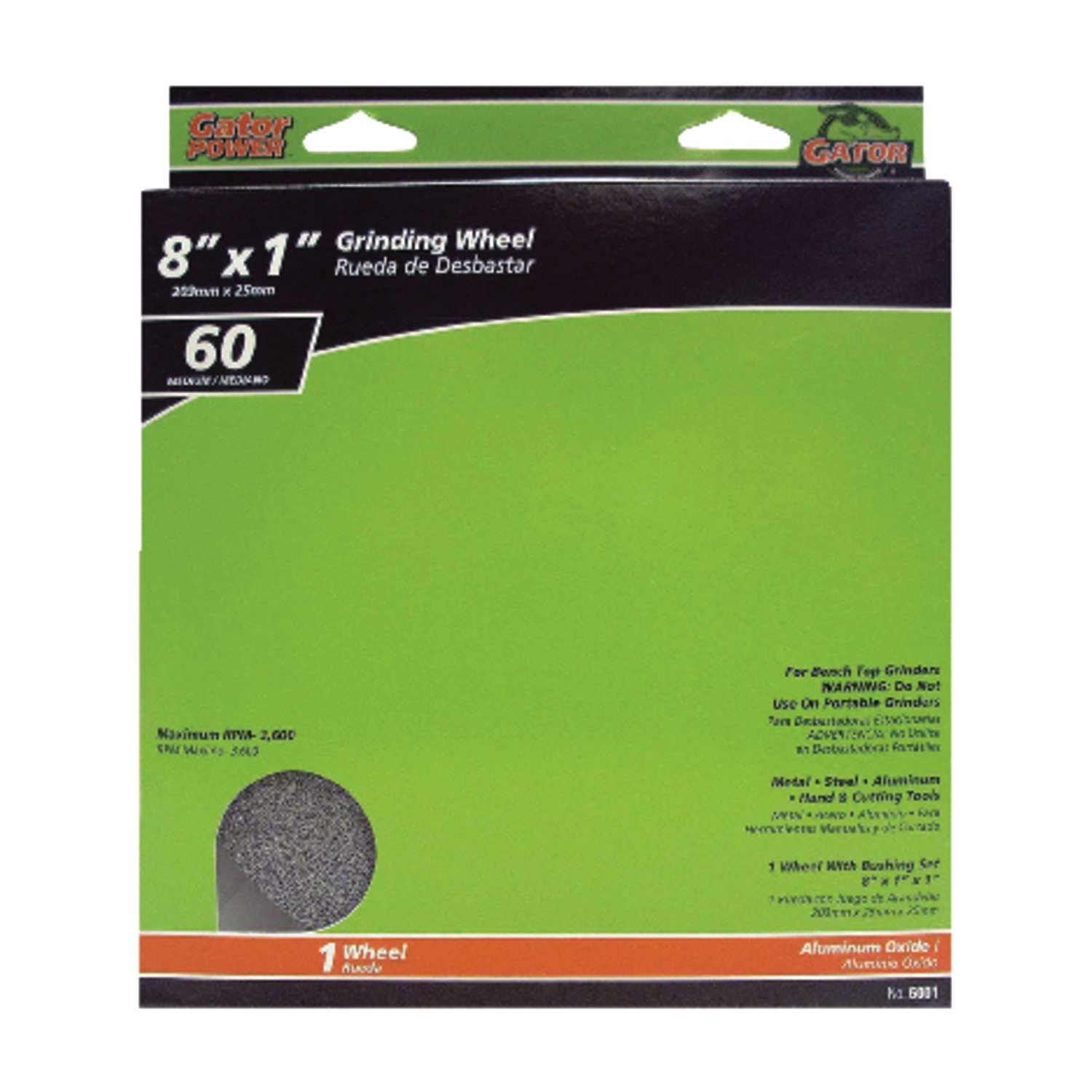 Gator 8 in. D X 1 in. in. Grinding Wheel Ace Hardware
