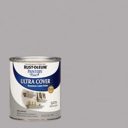 Rust-Oleum Painters Touch Satin Stone Gray Water-Based Ultra Cover Paint Exterior and Interior 1 qt