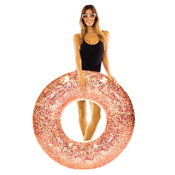 PoolCandy Rose Gold PVC Inflatable Pool Float Tube