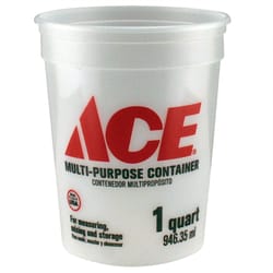 Ace  Clear  1 qt. Plastic  Bucket 