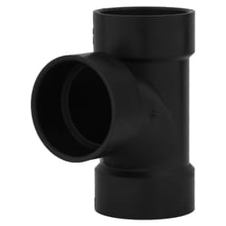 Charlotte Pipe 3 in. Hub X 3 in. D Hub ABS Sanitary Tee