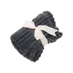 HuggleHounds Scout Blankie Gray Plush Blanket 30 x 40 in. 1 pk