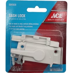 Ace White Die-Cast Zinc Vinyl Window Sash Lock 1 pk