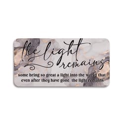 P Graham Dunn Multicolored Faux Marble 4 in. H X 8 in. L X 1 in. W The Light Remains Stepping Stone