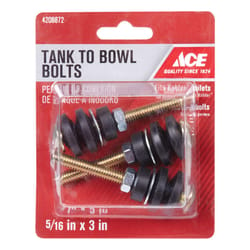 Ace Tank to Bowl Bolts Black Brass Plated