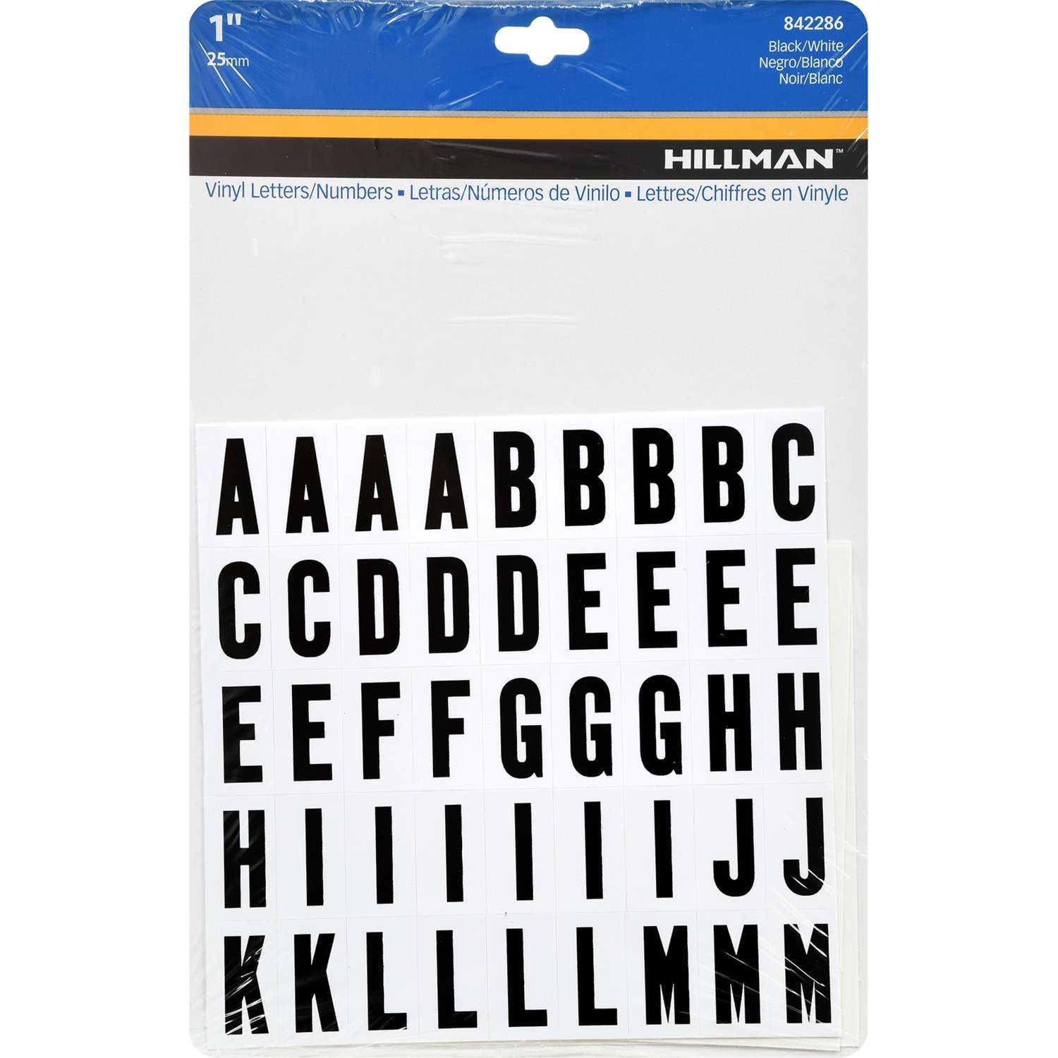 Hillman 1 in. Black Vinyl SelfAdhesive Letter and Number Set 09, AZ
