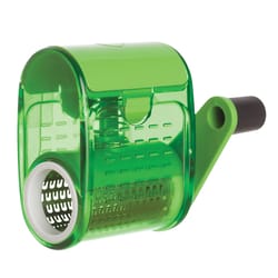 Fante's Cousin Bartolomeo's Green Plastic/Stainless Steel Rotary Cheese Grater