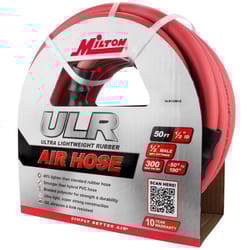 Milton 50 ft. L X 1/2 in. D Ultra Lightweight Rubber Air Hose 300 psi Red