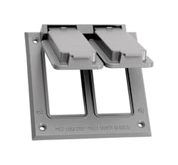 Sigma Electric Square Metal 2 gang 4.54 in. H X 4.54 in. W GFCI Cover