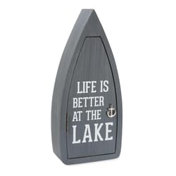 Pavilion We People 11.75 in. H X 2.5 in. W X 5 in. L Gray MDF Boat Key Box