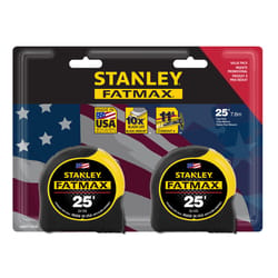 STANLEY FatMax 25 ft. L X 1-1/4 in. W Tape Measure Set 2 pk