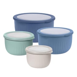OGGI 4 qt Plastic Assorted Bowl with Lid 4 pc